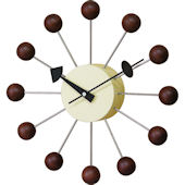 George Nelson(ジョージ・ネルソン)　掛け時計　Ball Clock Walnut
