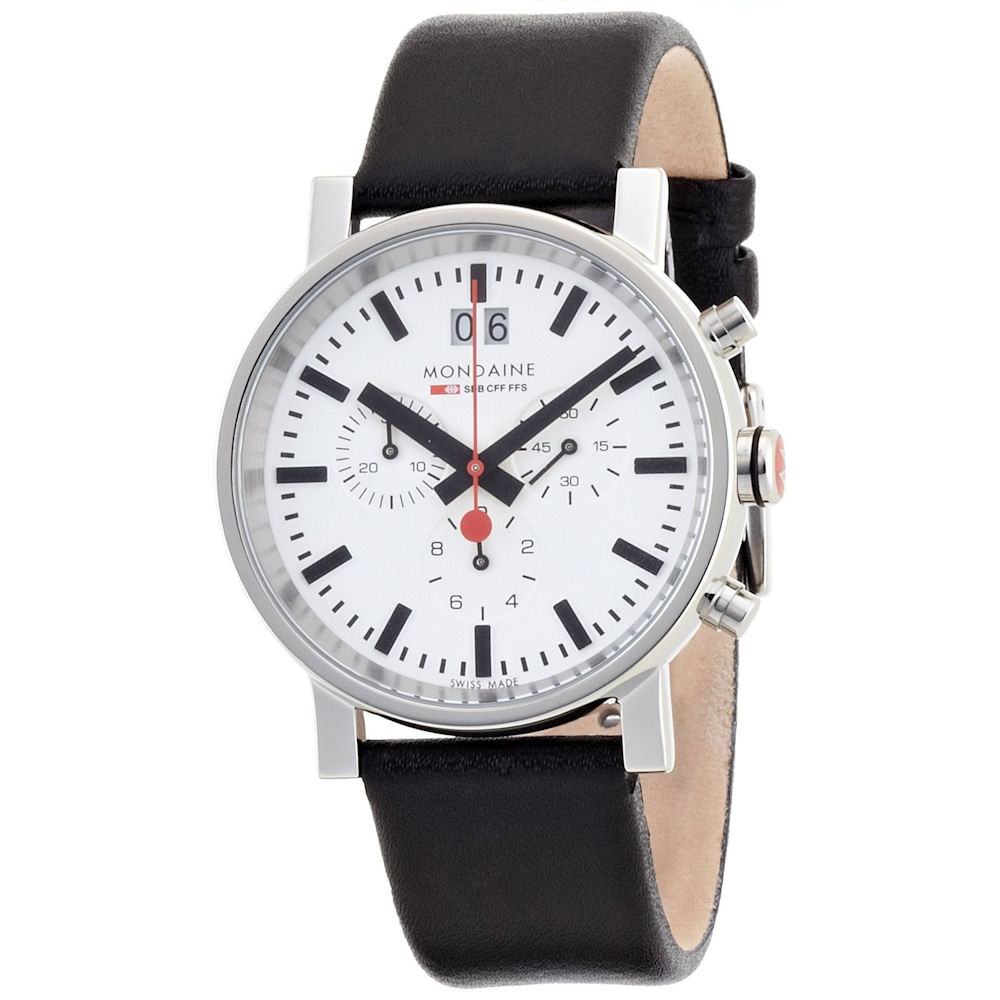 ギフト時計・ヘルムレ掛け時計・置時計MONDAINE モンディーン 腕時計　エヴォ クロノグラフ ホワイトダイアル A690.30304.11SBB人気のEvo（エヴォ）シリーズにクロノグラフ機能を搭載した新モデル